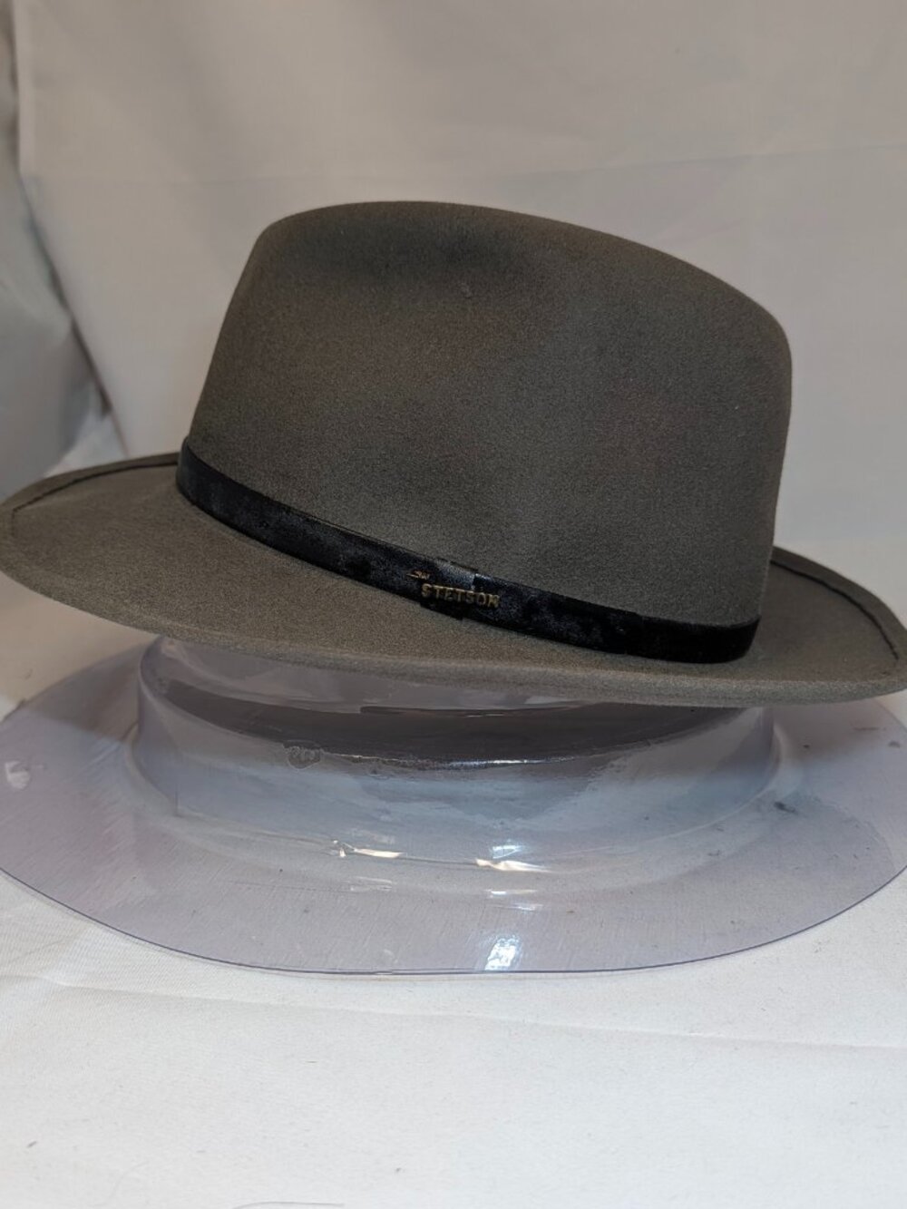 Vintage Stetson Zephyr Weight 4X Fedora Gray Sz 7 1/8